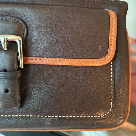 Coach Authentic Vintage Mini Brown Leather Wristlet With Buckle Front - Picture 6 of 8